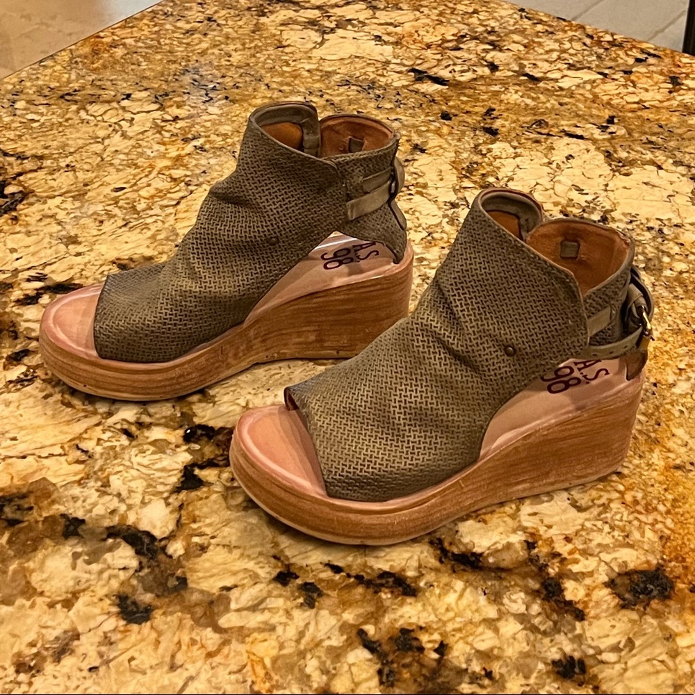 AS 98 Leather Booties with ankle straps